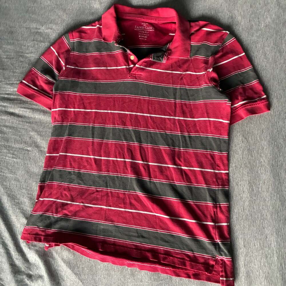 Polo Ralph Lauren Style Faded Glory striped polo shirt size M